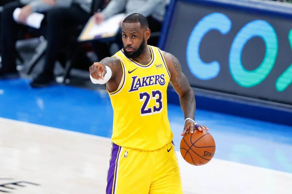 Lebron James, joueur des Los Angeles Lakers, sans doute le meilleur joueur de basket du 21ème siècle.