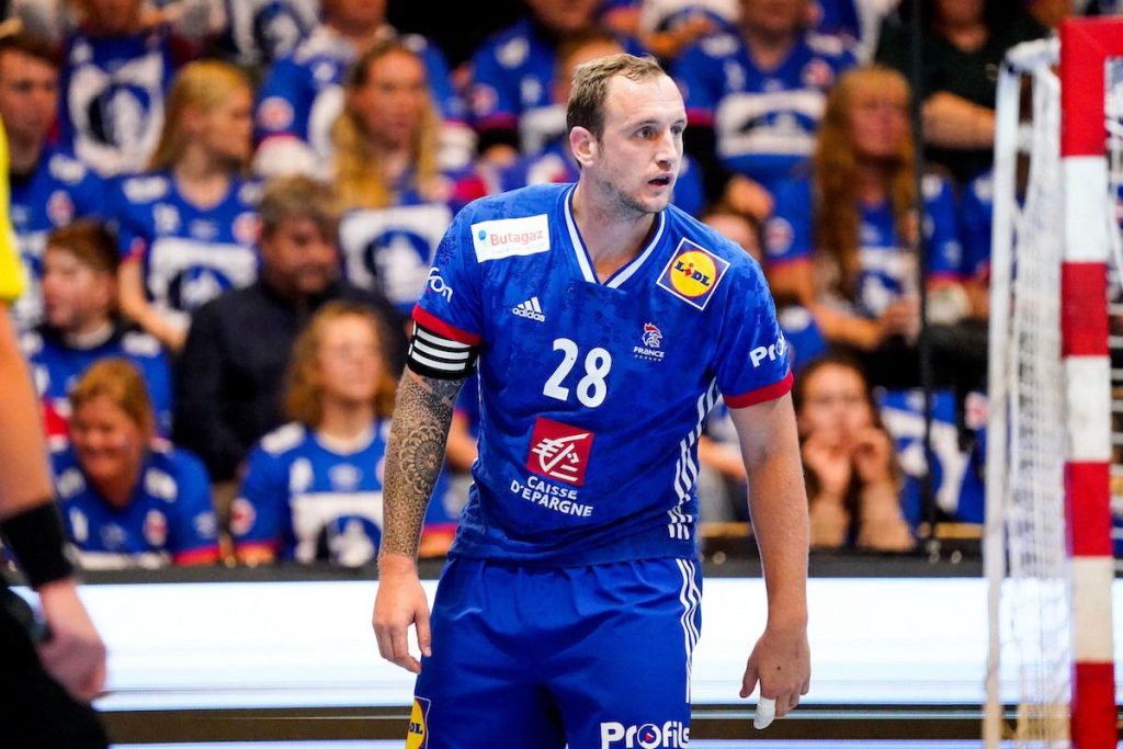 Valentin Porte avec l'Équipe de France.