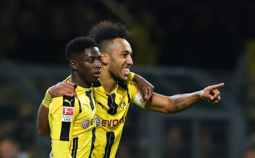 Barcelone : un  duo Aubameyang – Dembélé qui fait déjà rêver les socios
