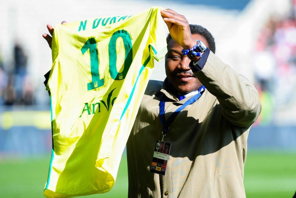 Japhet N'Doram dans la légende du FC Nantes.