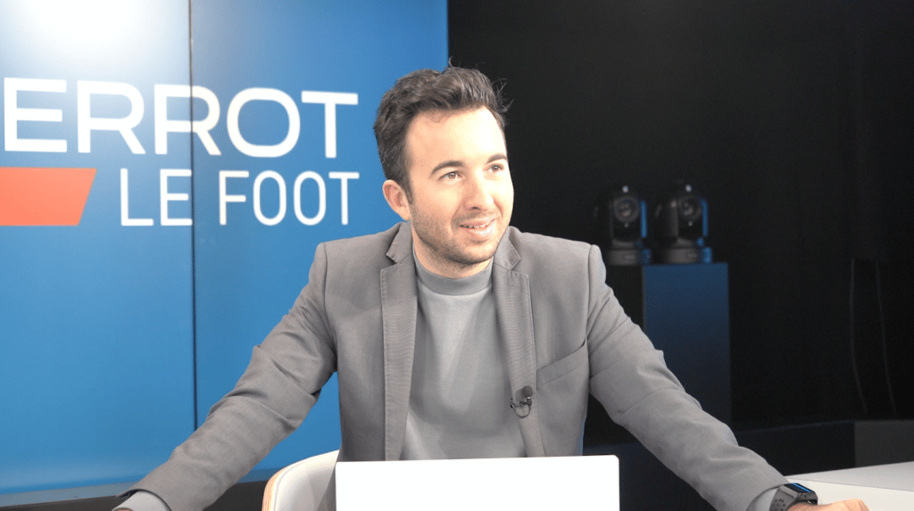 Clément Pernia sur le plateau de Pierrot Le Foot.