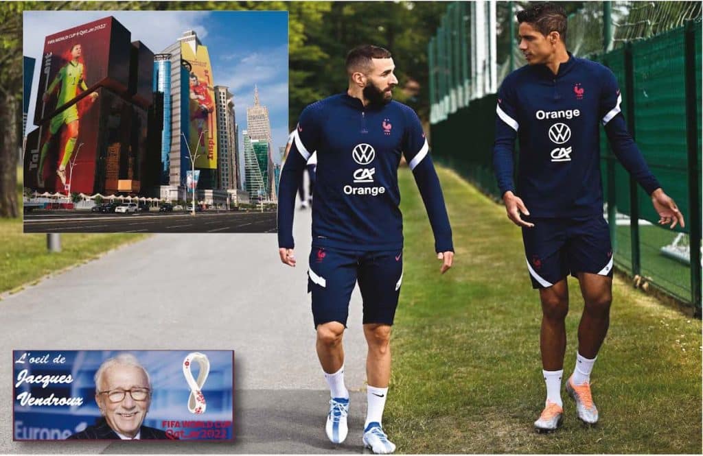 Jacques Vendroux, en direct du Qatar : « On sent les Bleus soucieux pour Benzema et Varane »