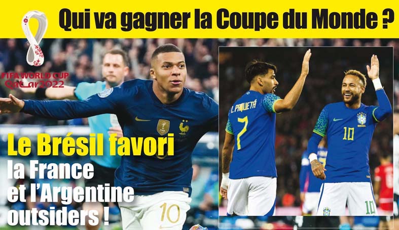 Coupe du Monde (pronostics) : le Brésil favori, mais il faudra aussi compter avec la France