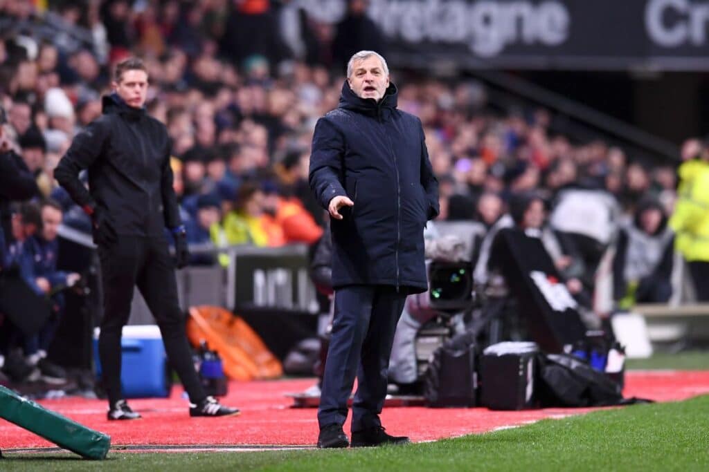 Bruno Genesio bat Paris avec Rennes le 15 janvier 2023.