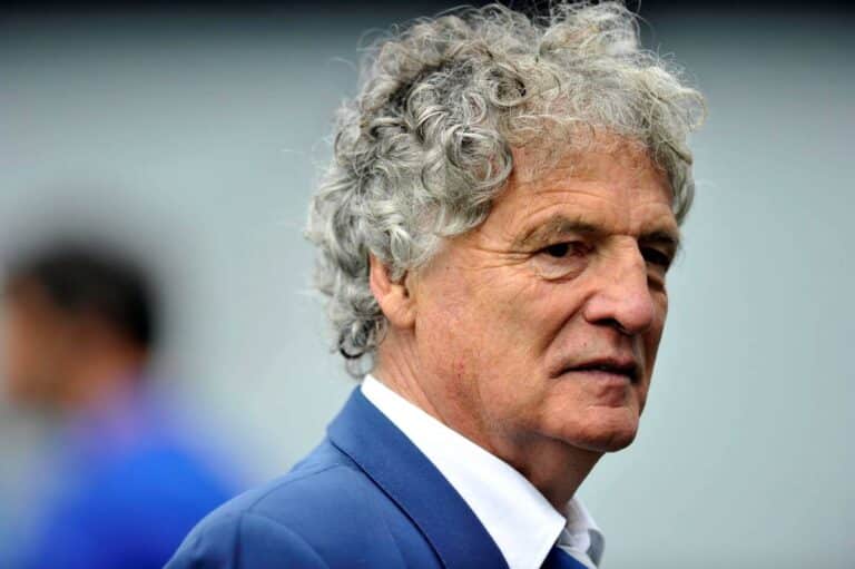 André Boniface, l'ancêtre de Romain Ntamack ballon en main.