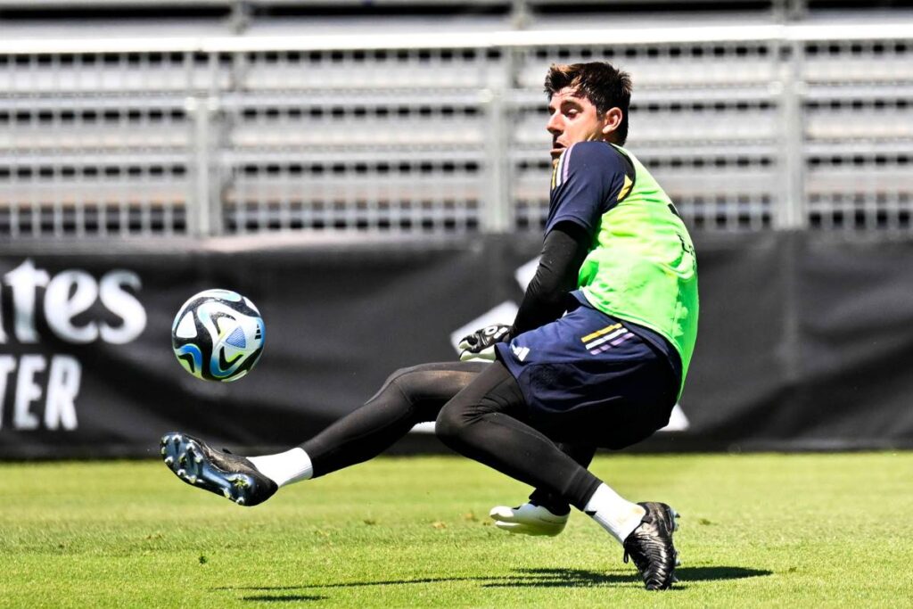 Thibaut Courtois s'est blessé à l'entraînement du Real Madrid.