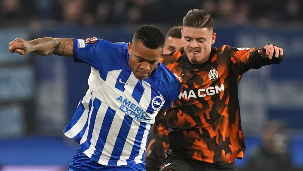 Les notes de Brighton – OM (1-0) : Vitinha (4) défaillant, Harit (6) trop seul