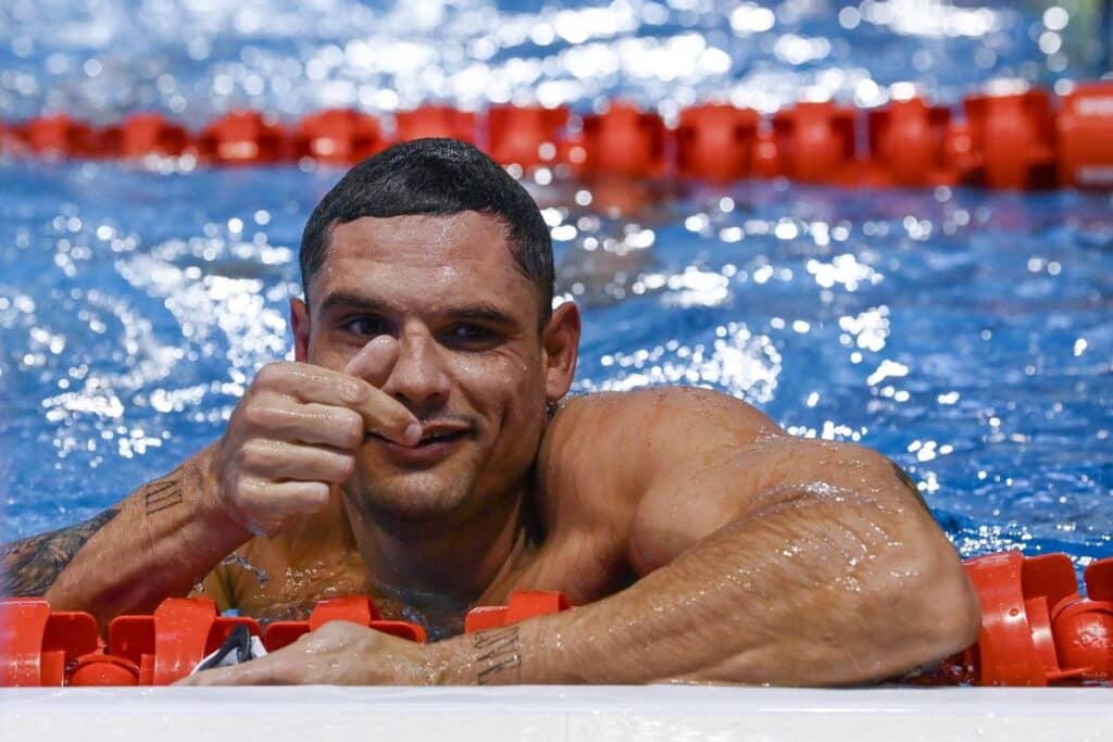 Florent Manaudou vise les Jeux Olympiques de Paris 2024.