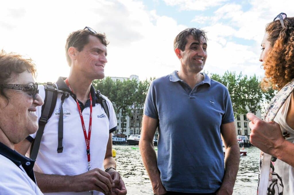Stéphan Caron, le premier français médaillé sur les JO en 100 mètres sur la natation.