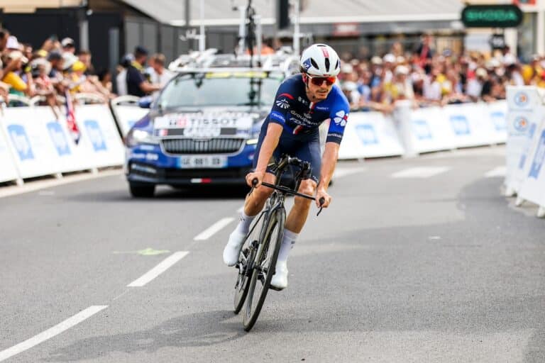 Gaudu a vécu un Tour de France difficile à la 65ème place du général.