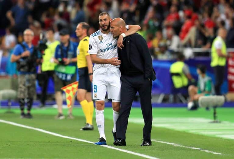 Benzema et Zidane, des légendes du Real Madrid.