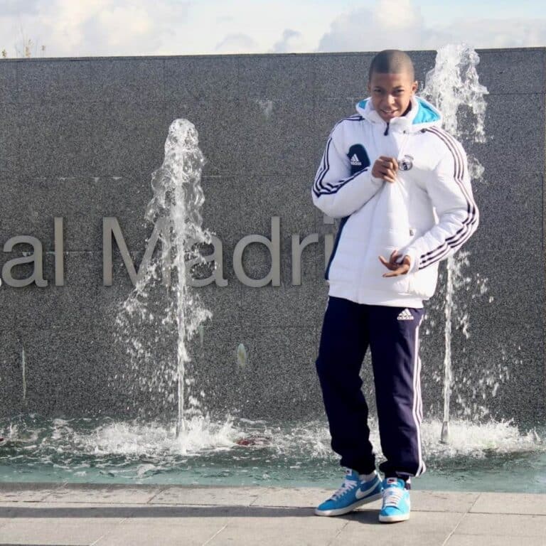 Kylian Mbappé au real lors de son enfance.