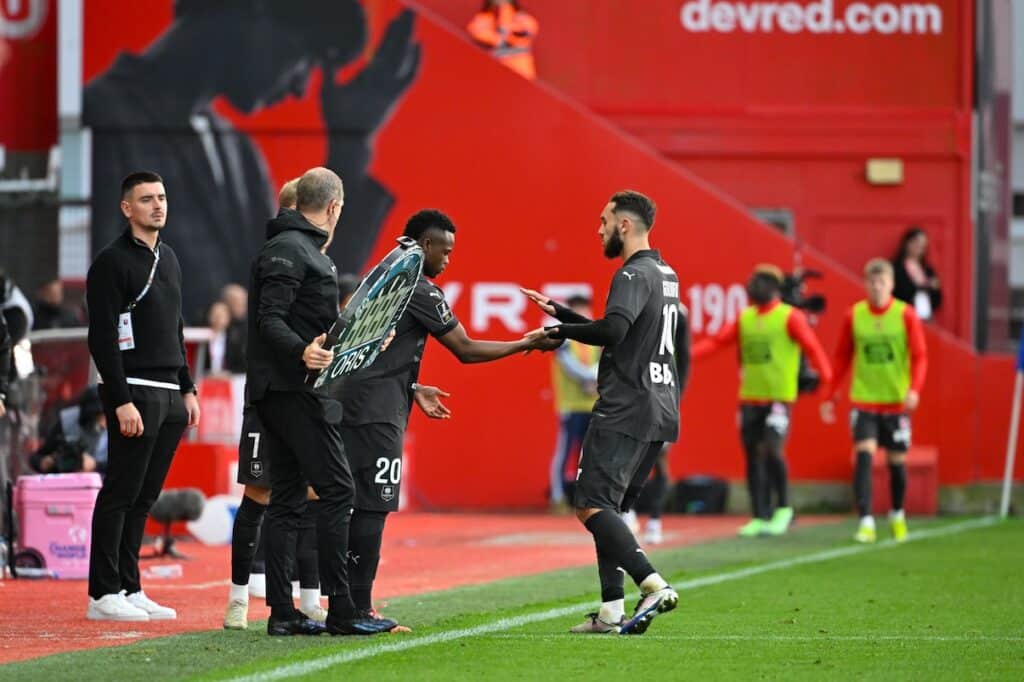 Le malaise Amine Gouiri (Rennes)