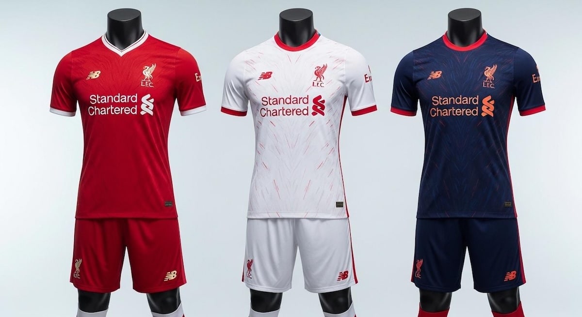 Maillots Liverpool 2025-2026 : Les trois nouvelles tenues des Reds allient héritage et modernité