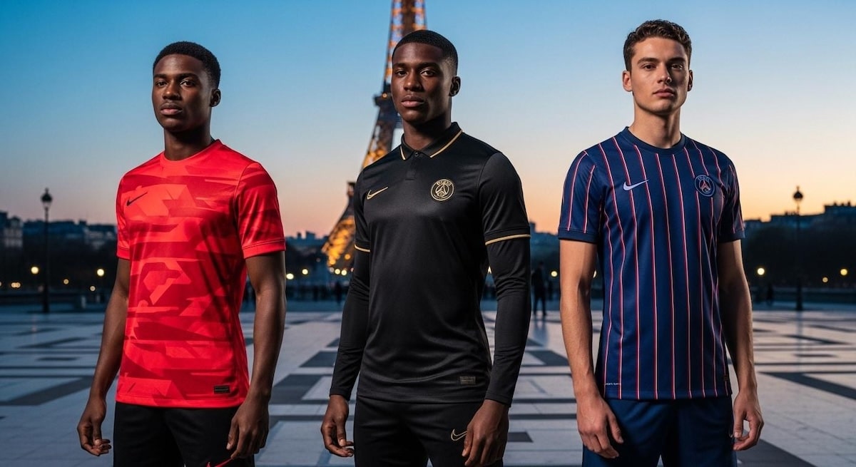Maillots PSG 2025-2026 : trois nouveaux looks entre audace, élégance et identité parisienne