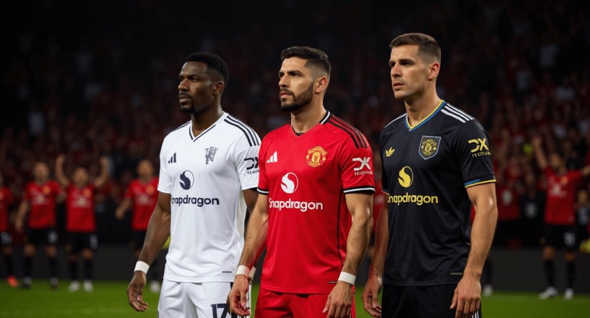 Les nouveaux maillots de foot de Manchester United 2025 2026