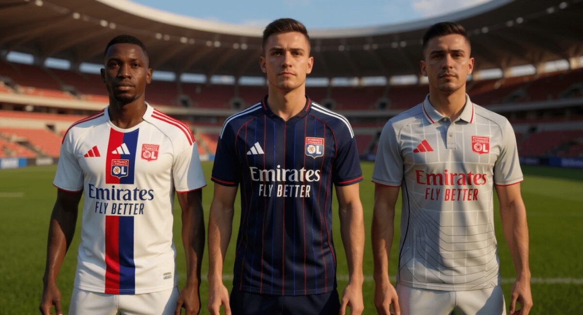 Les nouveaux maillots de foot de l’Olympique Lyonnais 2025 2026