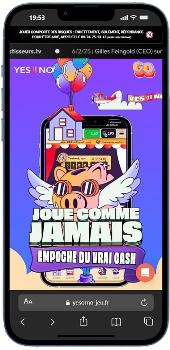 Yes or No sur mobile