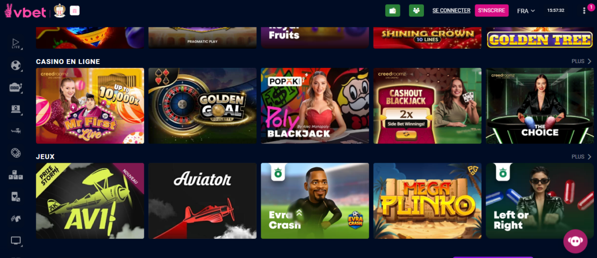 Jeux casino en ligne