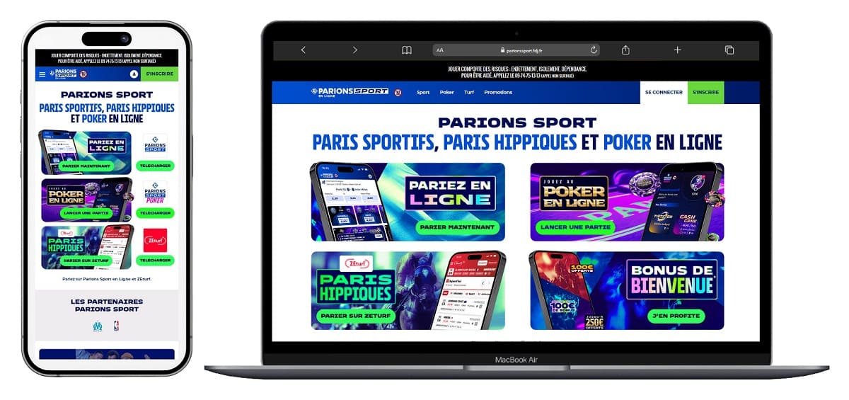 Parions Sport paris sportif offre 